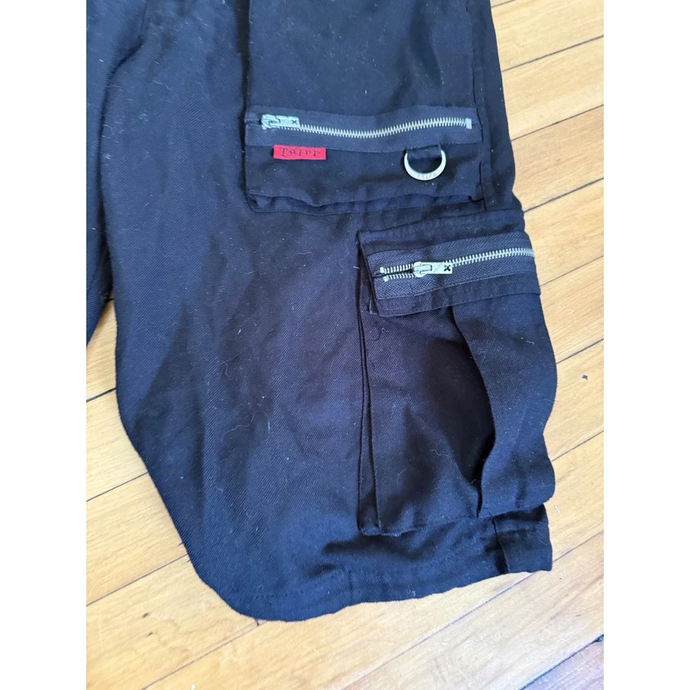 Tripp NYC Daang Goodman Black Rave Goth Cut off capri shorts